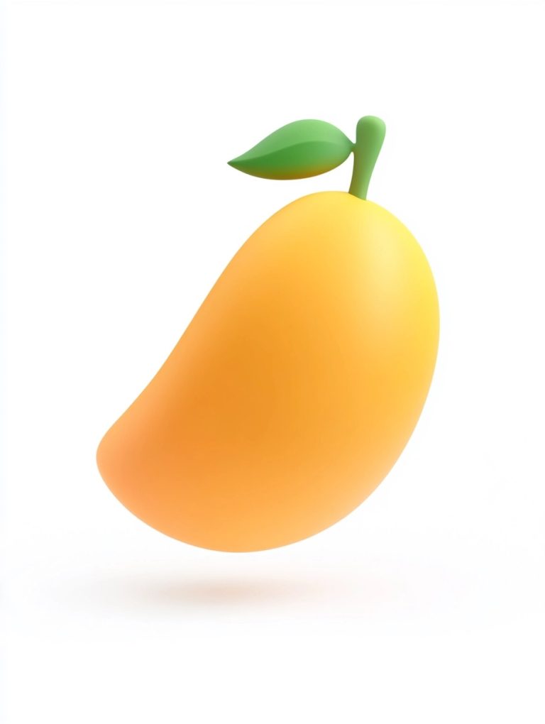 3D Cartoon Mango Icon