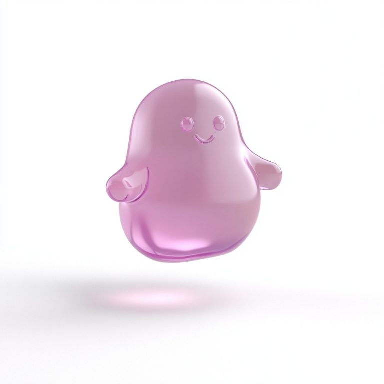 3D Gummy Blob Character