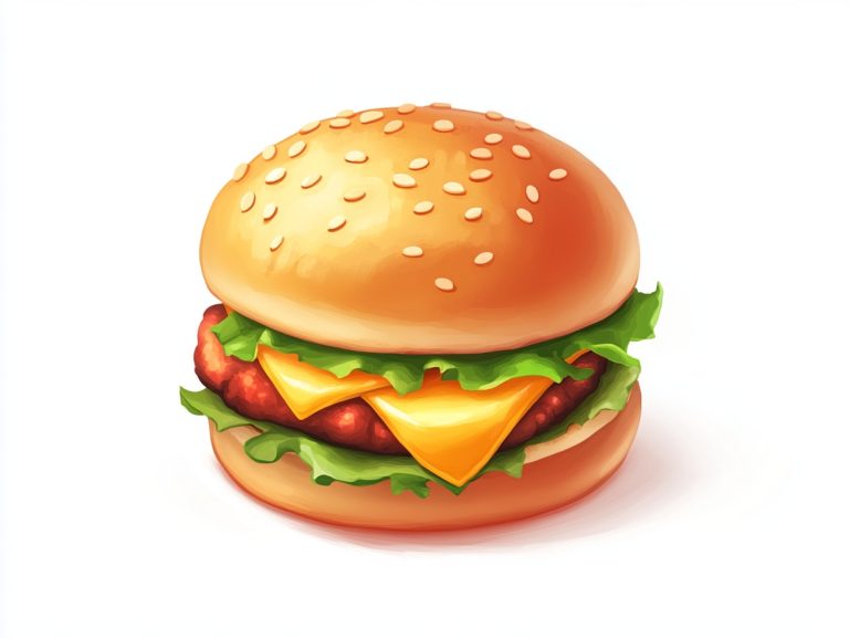 3D Minimalist Chicken Burger Icon