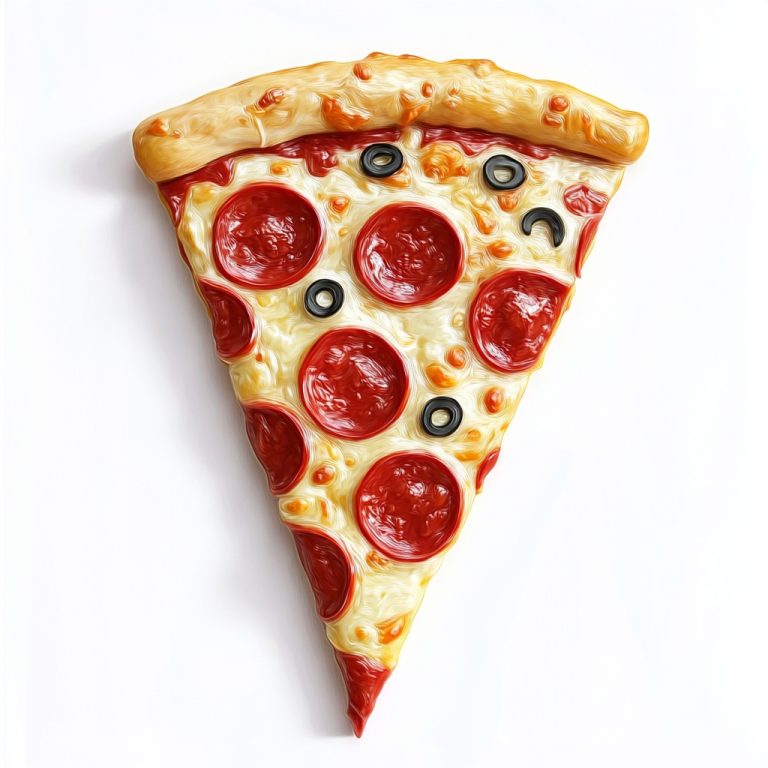 3D Pizza Slice Logo