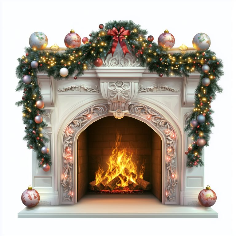 3D Victorian Fireplace Clipart