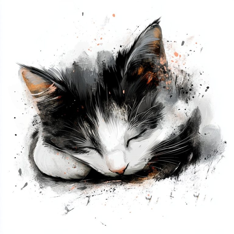 Abstract Cat T Shirt Design