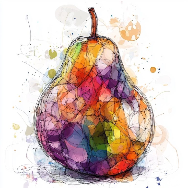 Abstract Pear Illustration