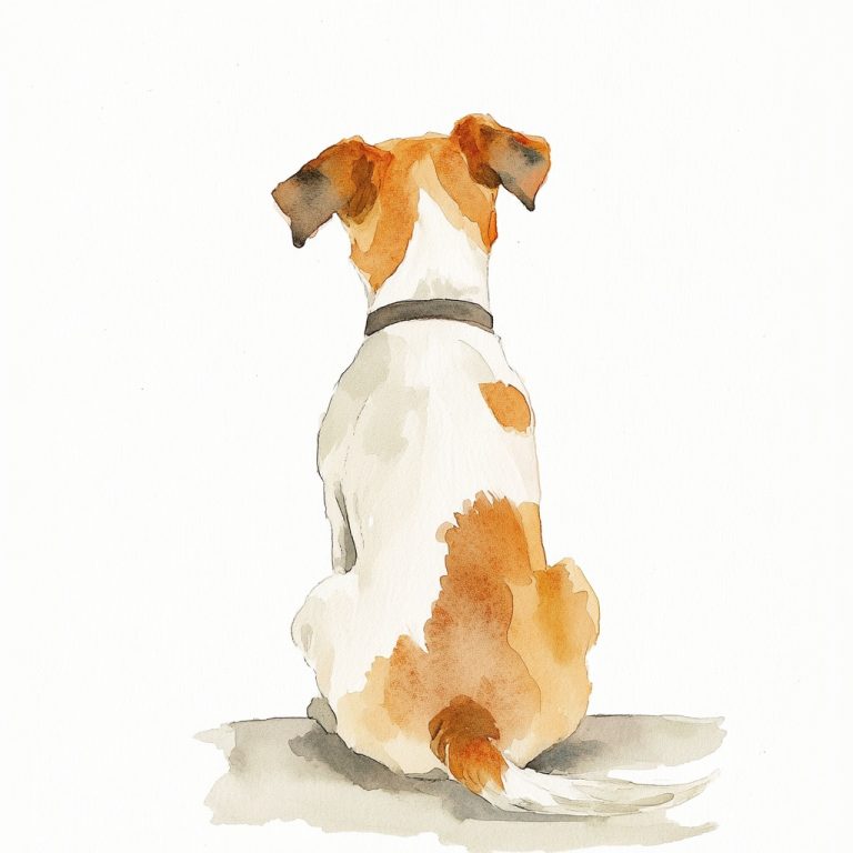 Abstract Watercolor Jack Russell