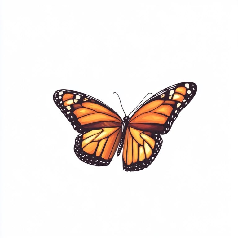 Acrylic Monarch Butterfly Clipart