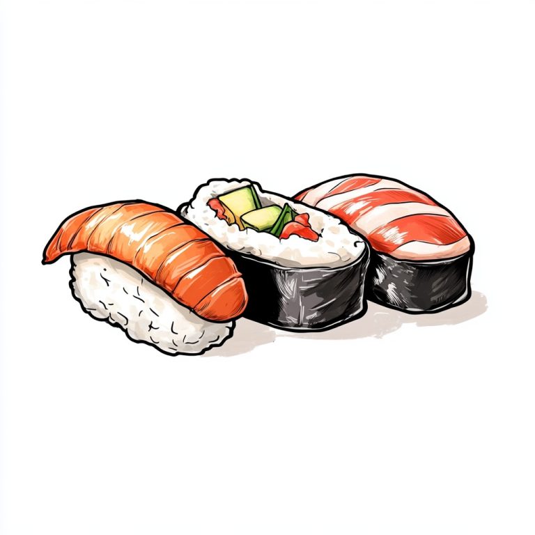 Aesthetic Cartoon Sushi