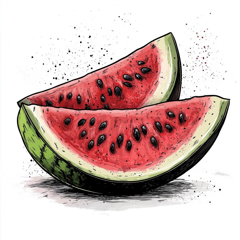 Analytic Watermelon Seeds Drawing