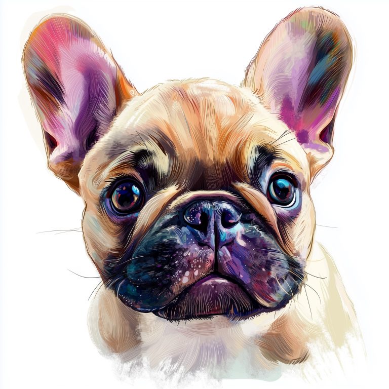 Animated French Bulldog GIF