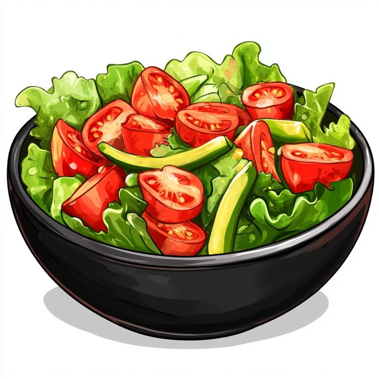 Animated Salad in Bowl