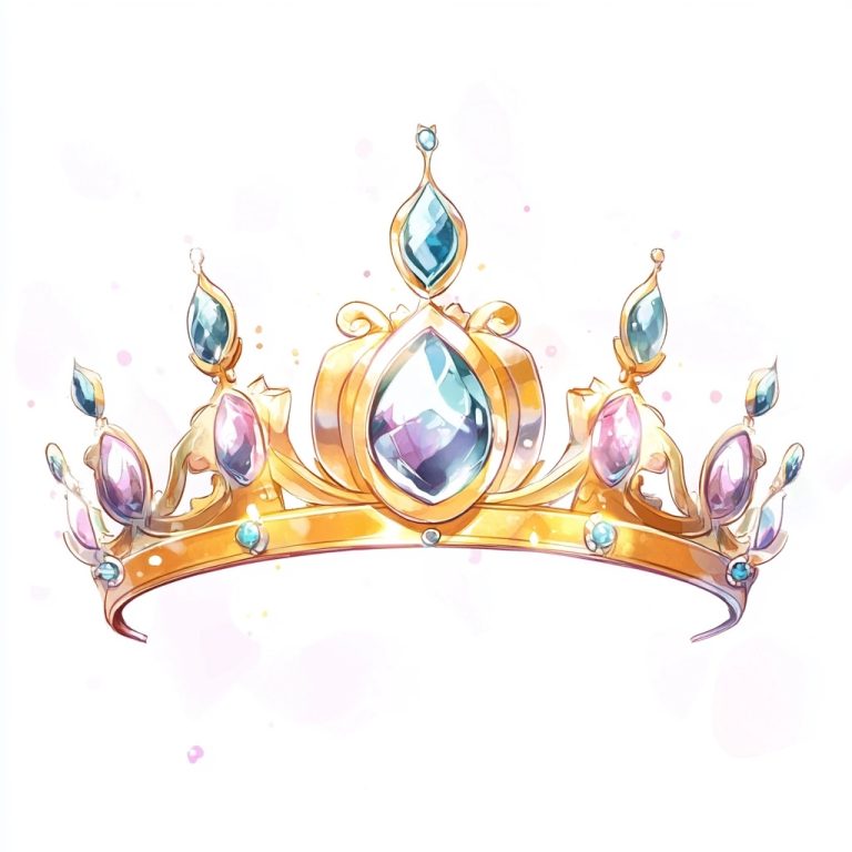 Anime Crown on White