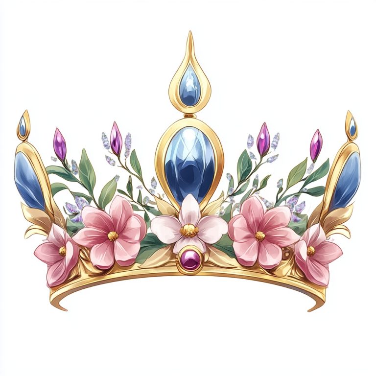 Anime Crown with Florals