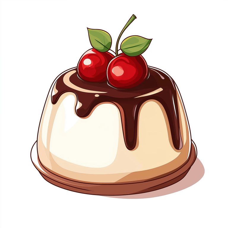 Anime Pudding on White