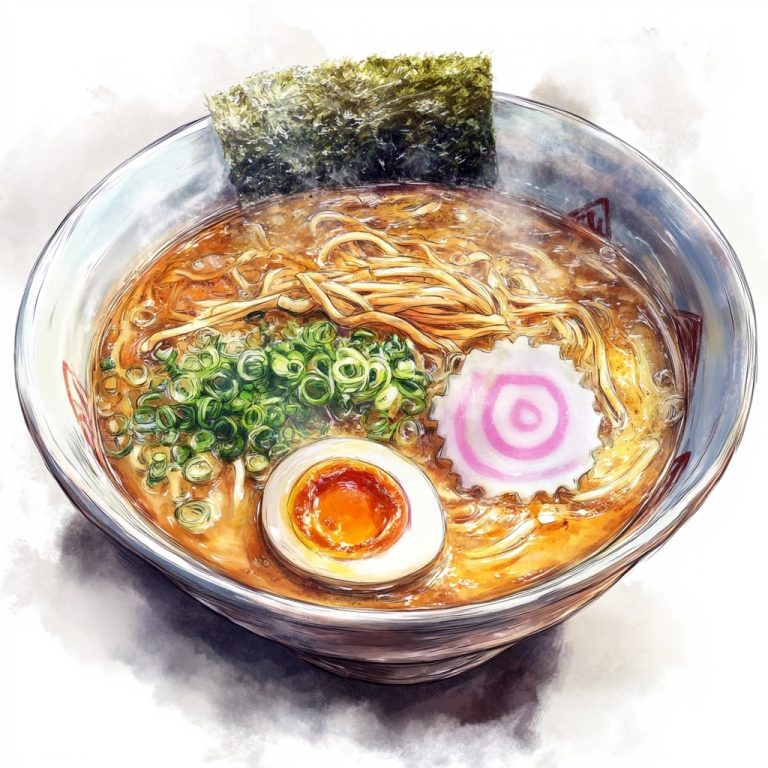 Anime Ramen on White