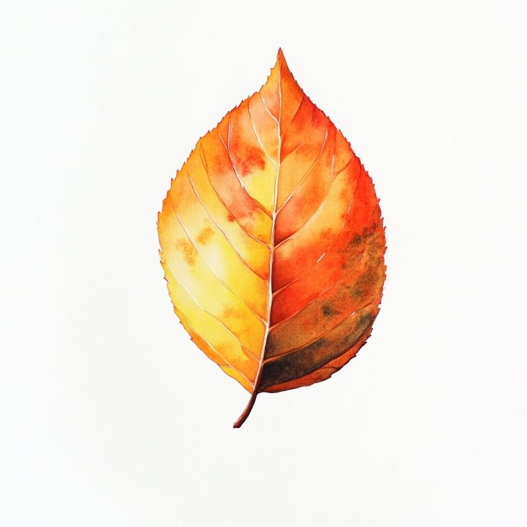 Aquarelle Autumn Leaf