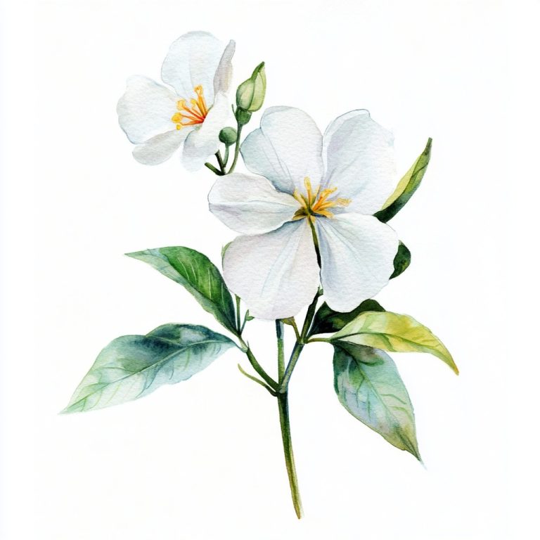 Aquarelle Jasmine Blossom