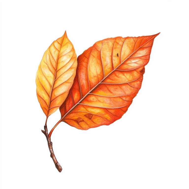 Autumn Leaf Digital Illustration