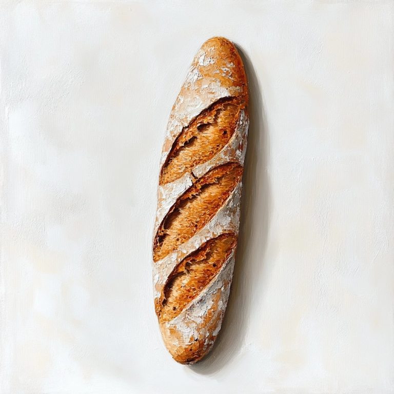 Baguette on White Background