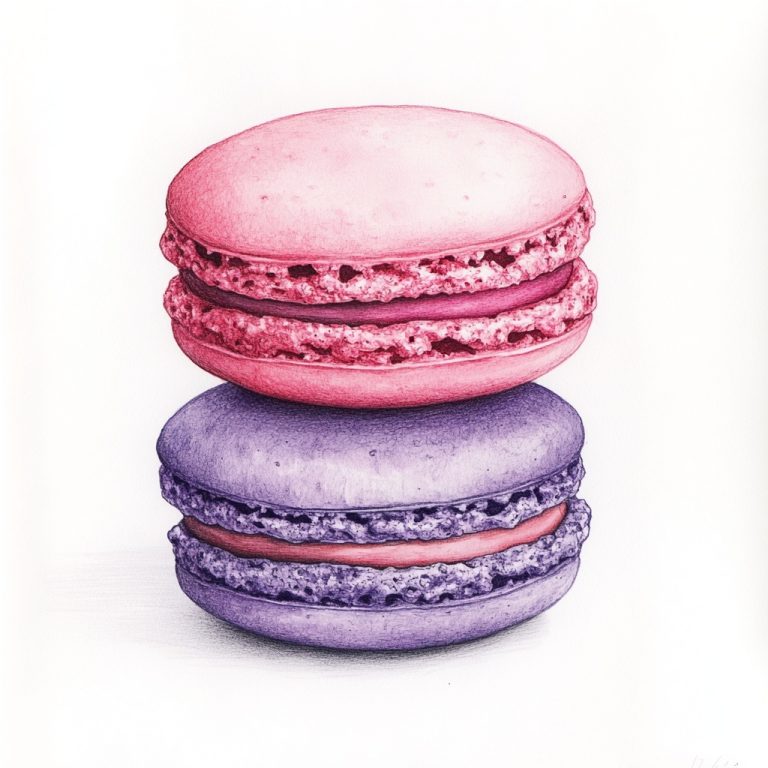 Ballpoint Macaroons Illustration