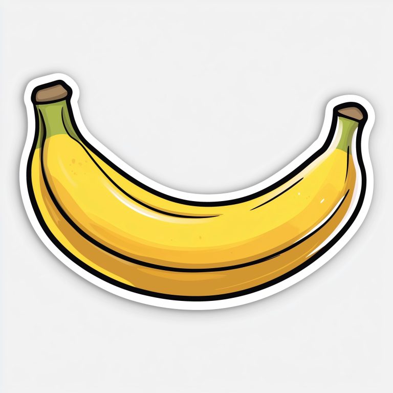 Banana Sticker on White