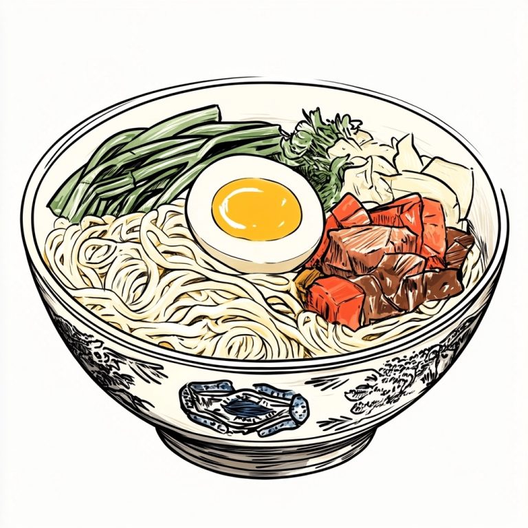 Black and White Noodle Bowl