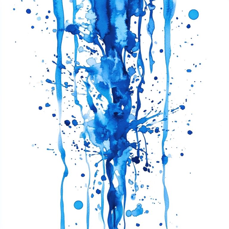 Blended Blue Ink Bursts