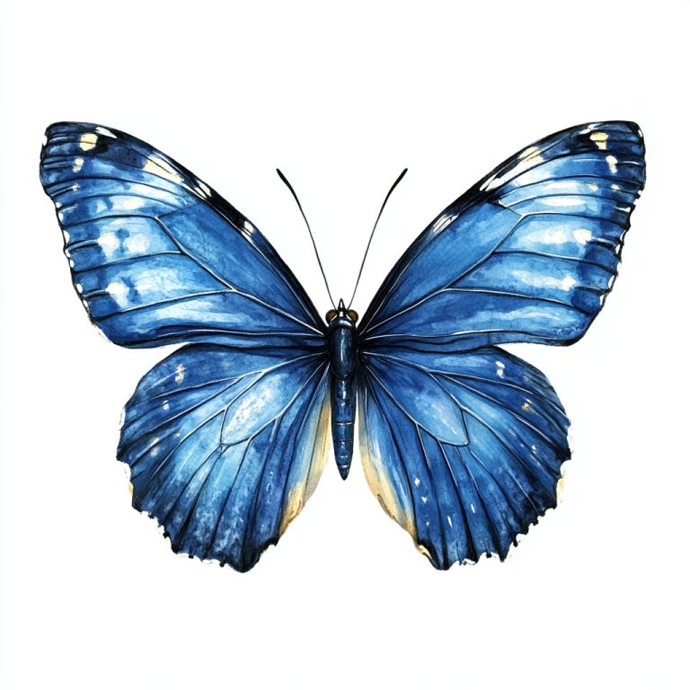 Blue Butterfly Illustration