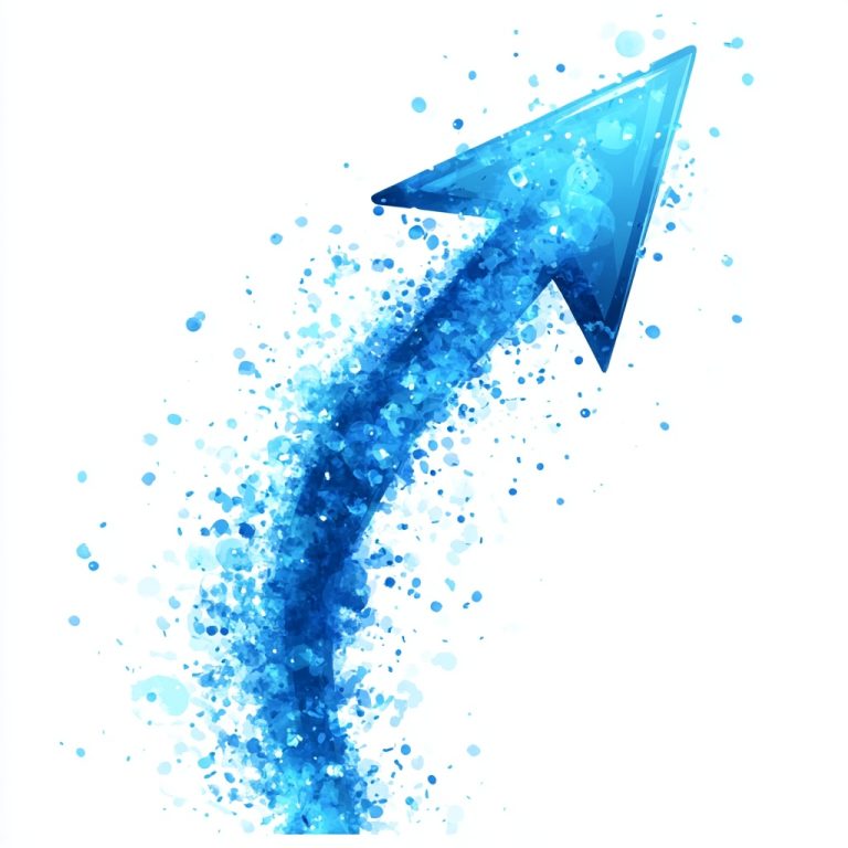 Blue Growth Arrow Illustration