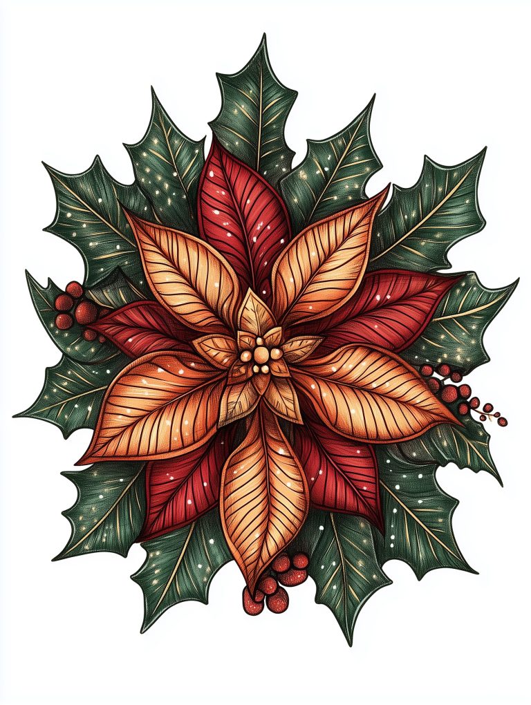 Boho Christmas Flower Design