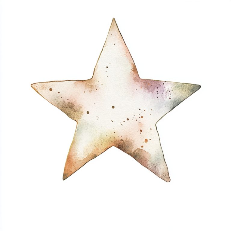 Boho Watercolor Star Illustration