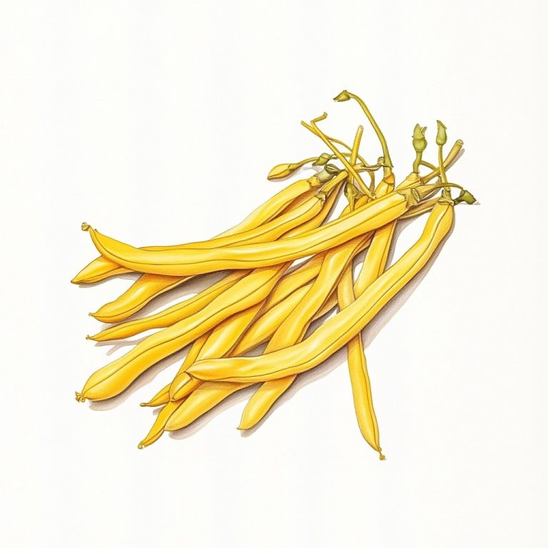 Botanical Yellow Bean Illustration