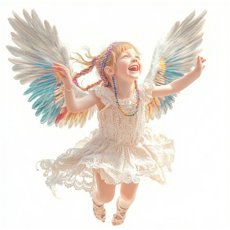 Braided Girl with Wings