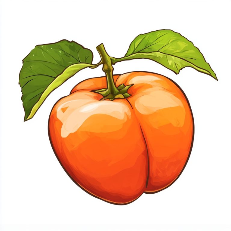 Bright Cartoon Persimmons