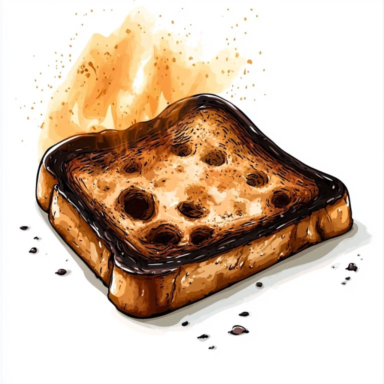 Burnt Toast Clipart Design