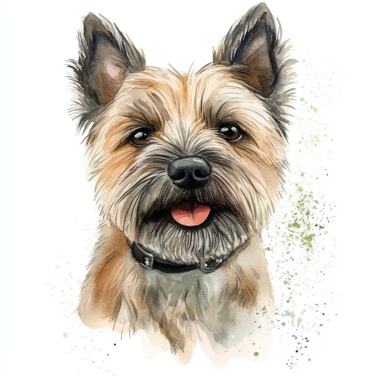 Cairn Terrier Watercolor Art