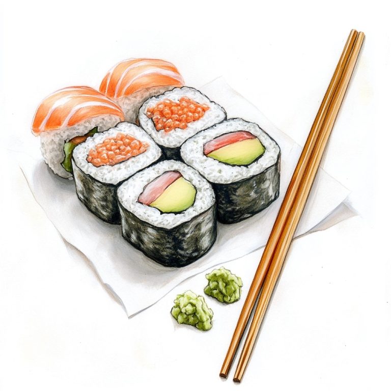 California Sushi Illustration