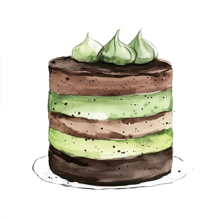 Camo Cake Clipart Watercolor