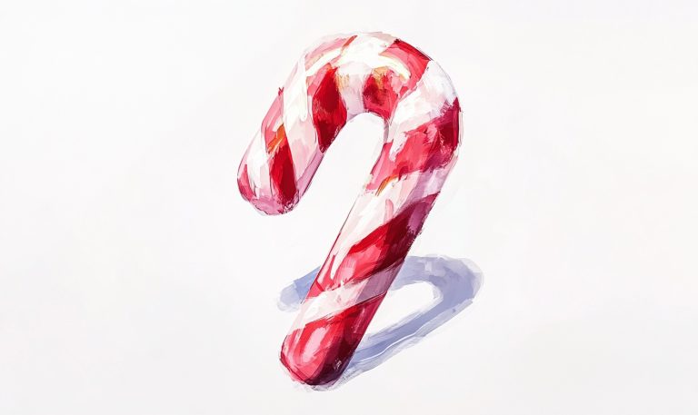 Candy Cane Digital Illustration