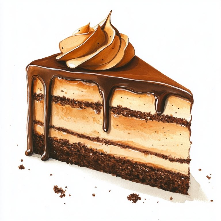 Caramel Cake Illustration