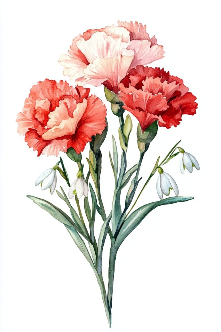 Carnation Floral 12