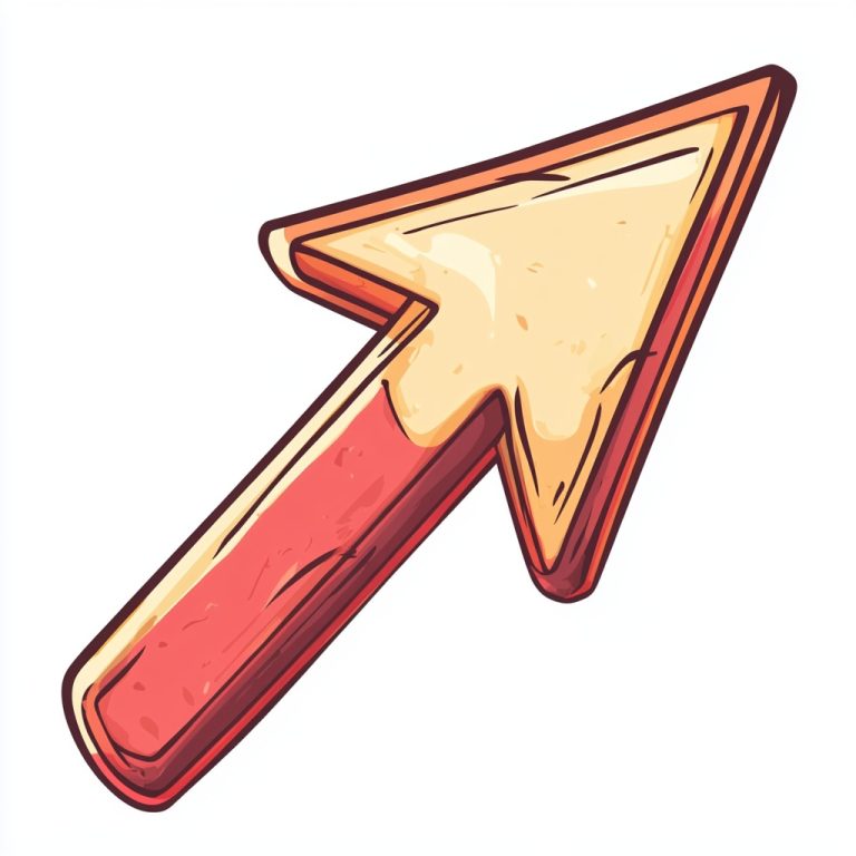 Cartoon Arrow Icon Upward