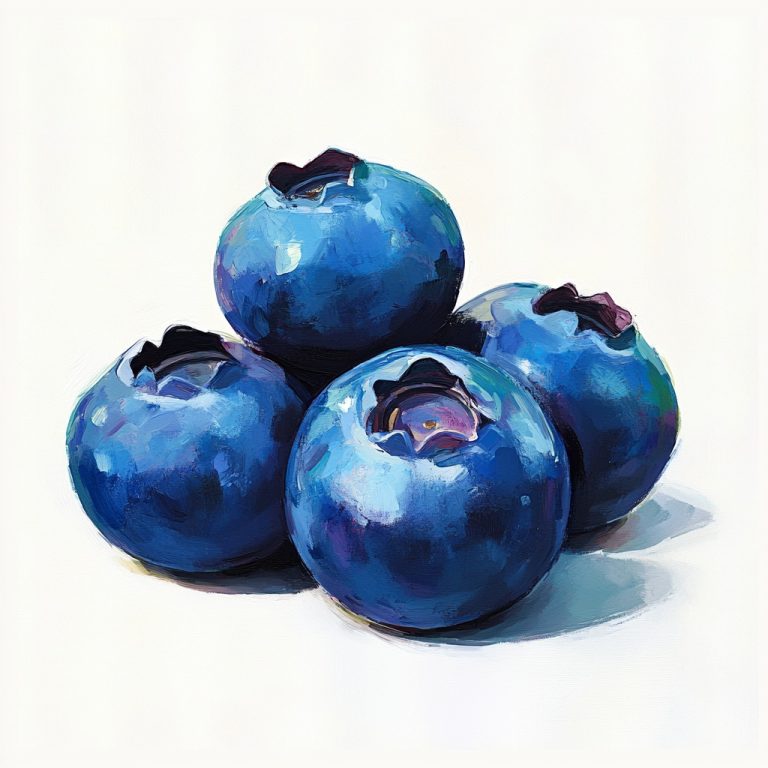 Cartoon Blueberries in Diner Style