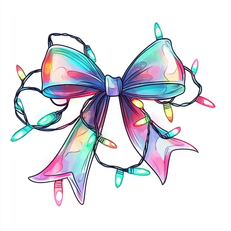 Cartoon Bow with Lights