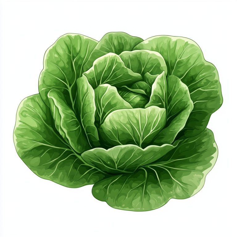 Cartoon Cabbage Leaf Graphic