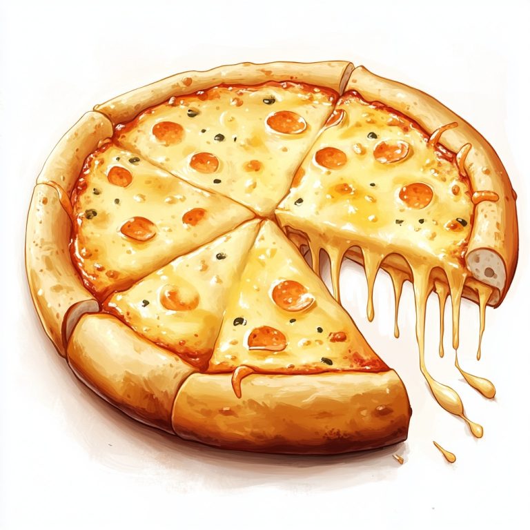 Cartoon Cheese Pizza Design