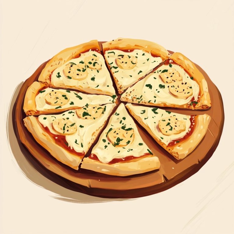 Cartoon Cheese Pizza Illustration