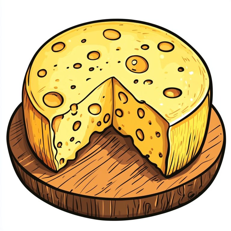 Cartoon Cheese Wheel Design