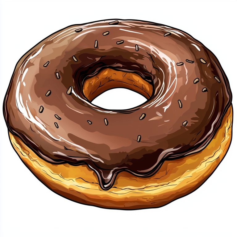 Cartoon Clipart Chocolate Donut