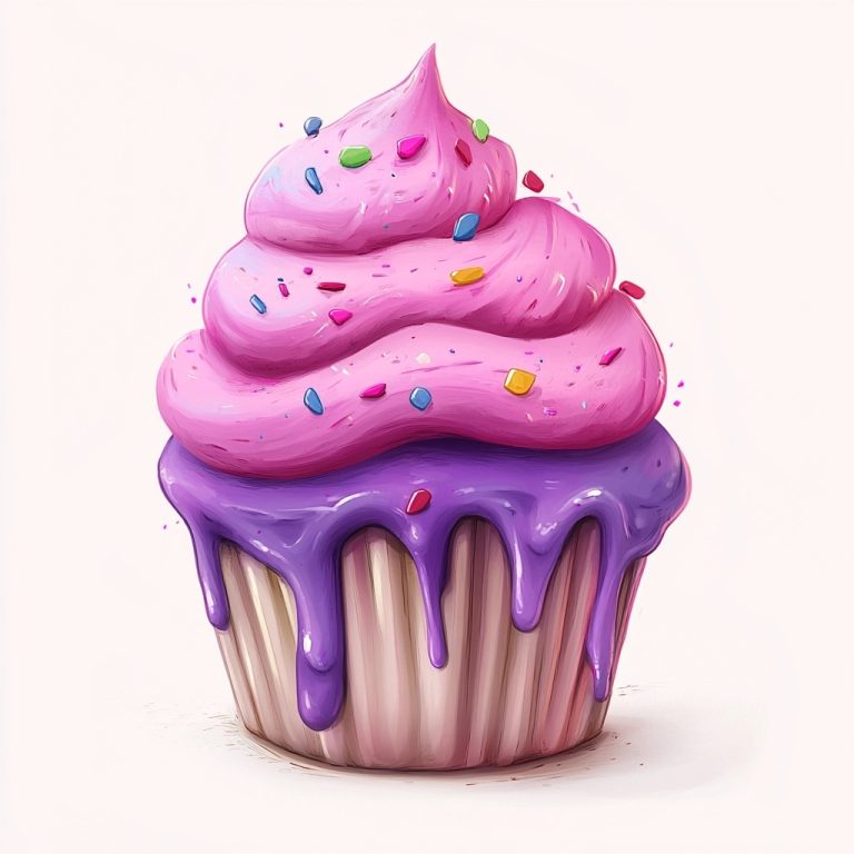 Cartoon Cupcake Illustration