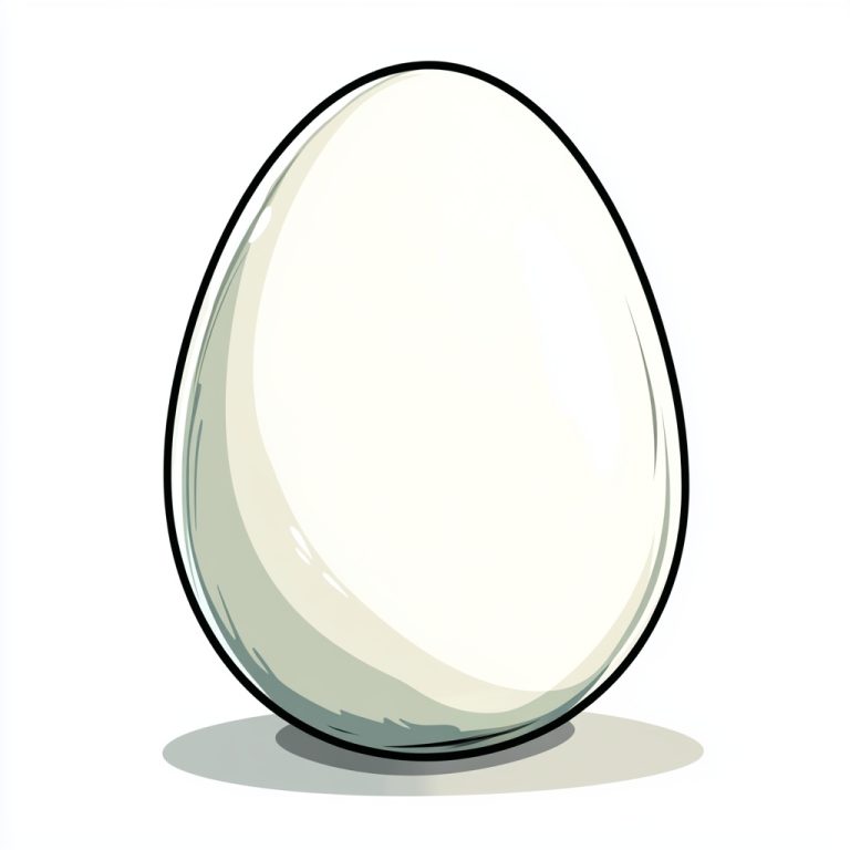 Cartoon Egg on White