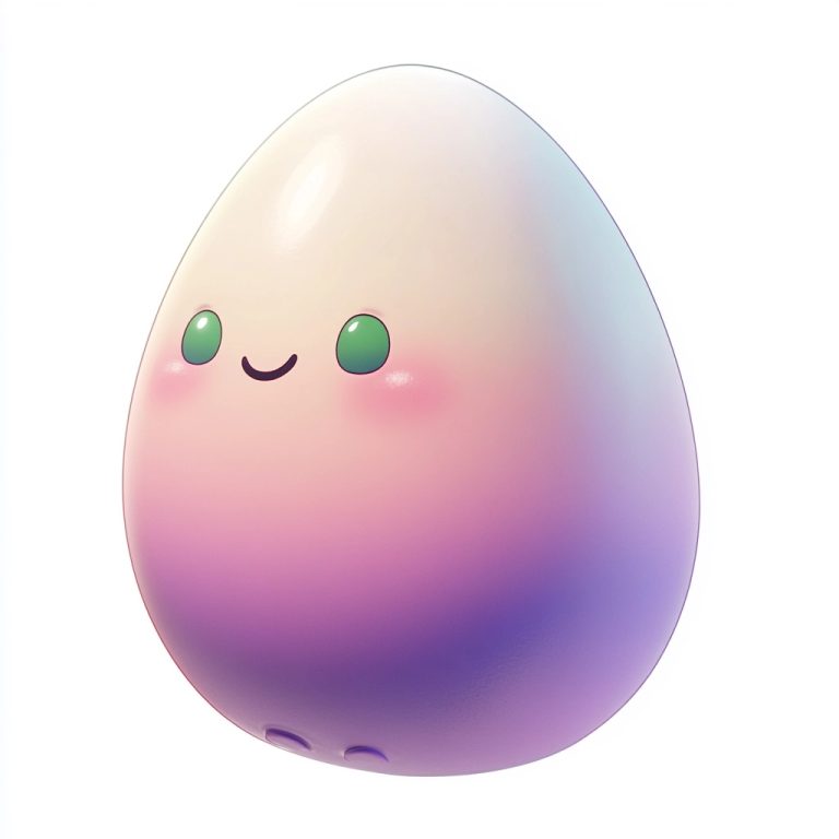 Cartoon Egg with Eyes